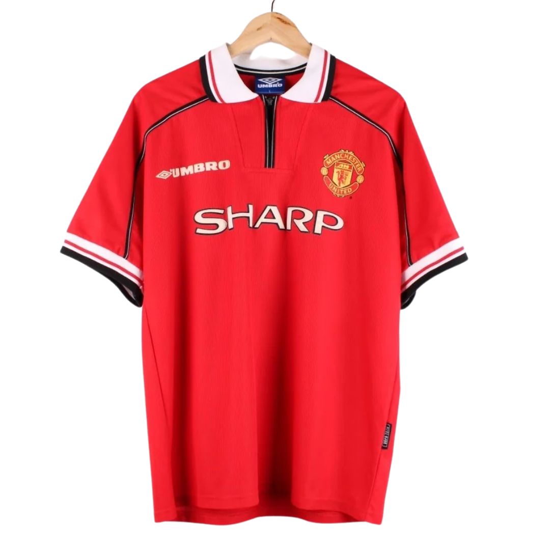 98/99 Vintage United Iconic Treble Home Jersey – AM Jersey