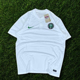 Nigeria White 2-Button Henley Polo Jersey