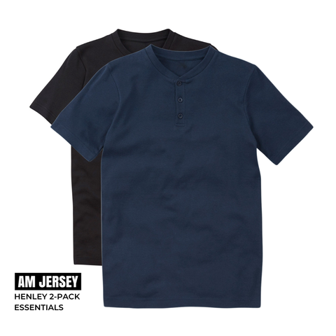 Essentials Modern Man - 2 Pack Henleys