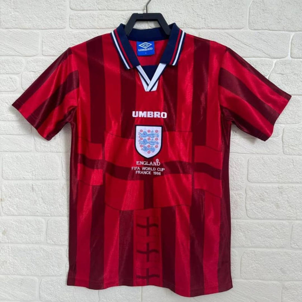 England Red Three Lions World Cup Classic 98 Umbro Jersey – AM Jersey