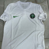 Nigeria White 2-Button Henley Polo Jersey