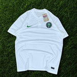 Nigeria White 2-Button Henley Polo Jersey